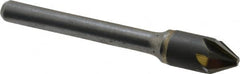 Hertel - 3/8" Head Diam, 1/4" Shank Diam, 6 Flute 60° Solid Carbide Countersink - Exact Industrial Supply