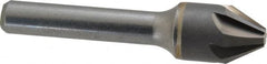 Hertel - 5/8" Head Diam, 3/8" Shank Diam, 6 Flute 60° Solid Carbide Countersink - Exact Industrial Supply