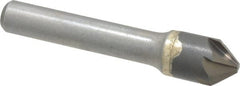 Hertel - 1/2" Head Diam, 3/8" Shank Diam, 6 Flute 82° Solid Carbide Countersink - Exact Industrial Supply
