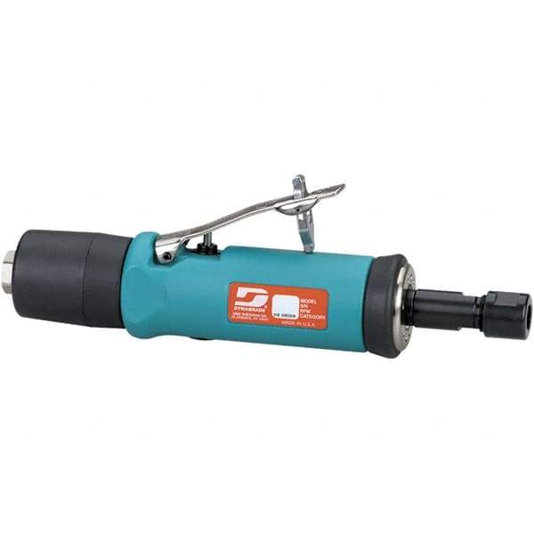 Dynabrade - 1/4" Collet, Straight Handle, Air Straight Die Grinder - 18,000 RPM, Rear Exhaust, 26 CFM, 0.5 hp, 90 psi, 1/4 NPT Inlet - Exact Industrial Supply