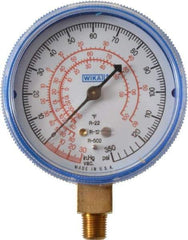 Wika - 2-1/2" Dial, 1/8 Thread, 30-0-300 Scale Range, Pressure Gauge - Lower Connection Mount, Accurate to 1-2-5% of Scale - Exact Industrial Supply