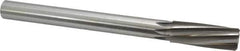 Made in USA - 1" High Speed Steel 8 Flute Chucking Reamer - Spiral Flute, 7/8" Straight Shank, 2-3/4" Flute Length, 10-1/2" OAL - Exact Industrial Supply