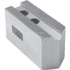Huron Machine Products - Soft Lathe Chuck Jaws; Jaw Type: Square ; Material: 6160 Aluminum ; Jaw Interface Type: 1.5mm x 60? Serrated ; Maximum Compatible Chuck Diameter (Inch): 15 ; Minimum Compatible Chuck Diameter (Inch): 1 ; Overall Height (Inch): 1- - Exact Industrial Supply