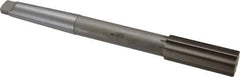 Interstate - 1-1/8" High Speed Steel 10 Flute Chucking Reamer - Straight Flute, 3MT Morse Taper Shank, 2-7/8" Flute Length, 11" OAL - Exact Industrial Supply