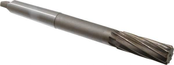 Interstate - 1" High Speed Steel 8 Flute Chucking Reamer - Spiral Flute, 3MT Morse Taper Shank, 2-3/4" Flute Length, 10-1/2" OAL - Exact Industrial Supply