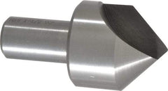 Interstate - 1-1/2" Head Diam, 3/4" Shank Diam, 1 Flute 90° High Speed Steel Countersink - Bright Finish, 2-7/8" OAL, Single End, Straight Shank, Right Hand Cut - Exact Industrial Supply