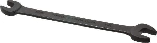 Proto - 5/16" x 3/8" Standard Open End Wrench - 5-1/4" OAL, Double End, Black Finish, 15° Head Angle - Exact Industrial Supply