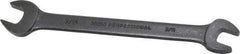 Proto - 3/8" x 7/16" Standard Open End Wrench - 5-7/8" OAL, Double End, Black Finish, 15° Head Angle - Exact Industrial Supply