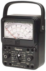 Simpson Electric - 12226, 1,000 VAC/VDC, Analog Manual Ranging Multimeter - 20 mOhm, Measures Voltage, Current, Resistance - Exact Industrial Supply