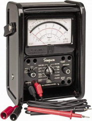 Simpson Electric - 12227, 1,000 VAC/VDC, Analog Manual Ranging Multimeter - 20 mOhm, Measures Voltage, Current, Resistance - Exact Industrial Supply