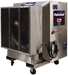 RollSeal - 36" Blade, 3/4 hp, 7,100 & 3,500 CFM Evaporative Cooler - 10 Amp Rating, 115 Volts, Variable Speed - Exact Industrial Supply