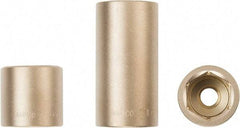 Ampco - 1-7/16", 1/2" Drive, Standard Hand Socket - 6 Points, Aluminum Bronze - Exact Industrial Supply