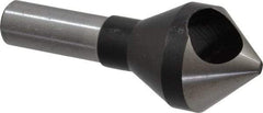Interstate - 1/2" Shank Diam, 0 Flute 82° High Speed Steel Countersink - Bright Finish, Single End, Straight Shank, Right Hand Cut - Exact Industrial Supply