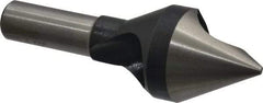 Interstate - 1/2" Shank Diam, 0 Flute 60° High Speed Steel Countersink - Bright Finish, Single End, Straight Shank, Right Hand Cut - Exact Industrial Supply