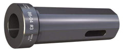 Global CNC Industries - MT5 Inside Morse Taper, Extension Morse Taper to Straight Shank - 11-1/8" OAL, Alloy Steel, Hardened & Ground Throughout - Exact Industrial Supply