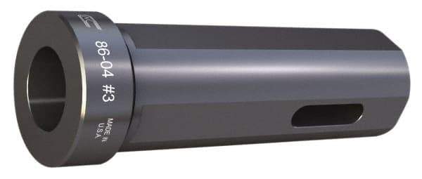 Global CNC Industries - MT1 Inside Morse Taper, Standard Morse Taper to Straight Shank - 3-3/4" OAL, Alloy Steel, Hardened & Ground Throughout - Exact Industrial Supply