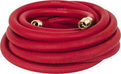 Continental ContiTech - 1/2" ID 25' Long Oil Resistant Air Hose - 250 Working psi, 190°, 1/2" Fitting, Red - Exact Industrial Supply