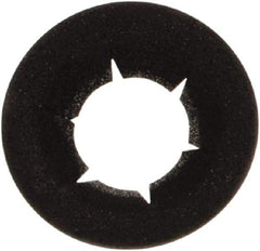 Made in USA - 3/16" OD, Spring Steel Push Nut - Black Phosphate, 3/32" Shaft Diam - Exact Industrial Supply