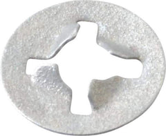 Made in USA - #6 Screw, 11/32" OD, Spring Steel Push Nut - Zinc-Plated - Exact Industrial Supply