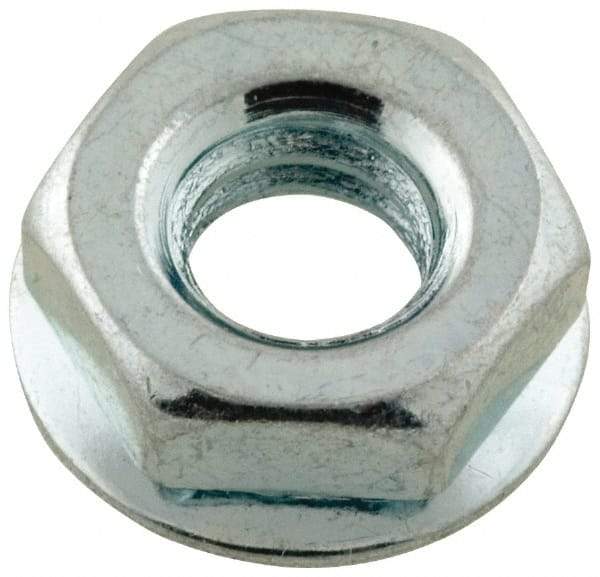 Value Collection - #10-32, Zinc Plated, Steel Hex Nut with Conical Washer - 13/32" Washer Diam, 3/8" Width Across Flats - Exact Industrial Supply