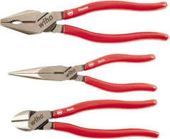 Wiha - 3 Piece Cutting Plier Set - Comes in Box - Exact Industrial Supply