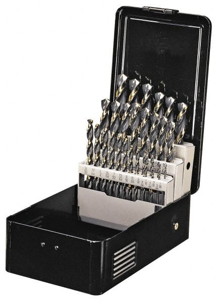 Drill Bit Set: Jobber Length Drill Bits, 135 °, High Speed Steel Oxide, Straight Shank, Series T17HD