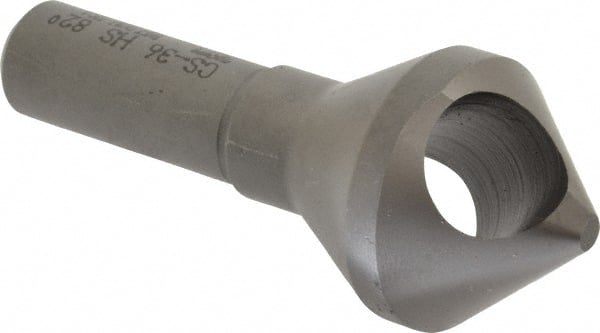 Weldon - 1-1/8" Head Diam, 1/2" Shank Diam, 82° High Speed Steel Countersink - Exact Industrial Supply