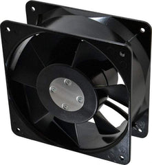 Value Collection - 115 Volts, AC, 260 CFM, Square Tube Axial Fan - 0.49 Amp Rating, 2,900 to 3,400 RPM, 6.3" High x 6.3" Wide x 2.44" Deep - Exact Industrial Supply