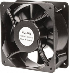 Value Collection - 230 Volts, AC, 260 CFM, Square Tube Axial Fan - 0.28 Amp Rating, 2,900 to 3,400 RPM, 6.3" High x 6.3" Wide x 2.44" Deep - Exact Industrial Supply