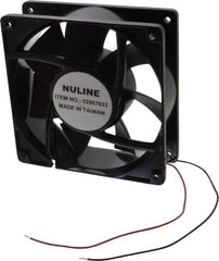 Value Collection - 12 Volts, DC, 130 CFM, Square Tube Axial Fan - 0.66 Amp Rating, 2,520 to 2,800 RPM, 4.7" High x 4.7" Wide x 1-1/2" Deep - Exact Industrial Supply