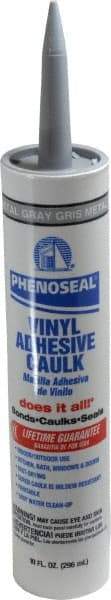 DAP - 10.01 oz Cartridge Silver Acrylic & Latex Caulk - 180°F Max Operating Temp, 30 min Tack Free Dry Time - Exact Industrial Supply