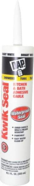 DAP - 10.1 oz Cartridge White Acrylic & Latex Caulk - -20 to 150°F Operating Temp, 15 min Tack Free Dry Time, 36 hr Full Cure Time - Exact Industrial Supply