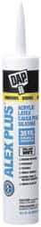 DAP - 10.1 oz Cartridge White Acrylic & Latex Caulk - -20 to 180°F Operating Temp, 30 min Tack Free Dry Time - Exact Industrial Supply