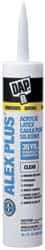 DAP - 10.1 oz Cartridge Clear Acrylic & Latex Caulk - -20 to 180°F Operating Temp, 30 min Tack Free Dry Time - Exact Industrial Supply