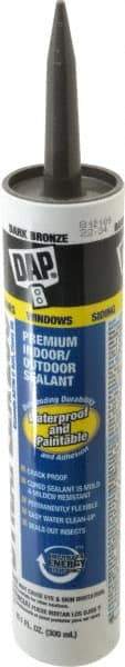 DAP - 10.1 oz Cartridge Bronze (Color) Acrylic & Latex Caulk - -30 to 180°F Operating Temp, 30 min Tack Free Dry Time - Exact Industrial Supply