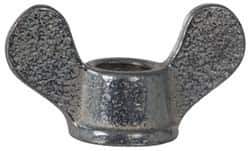 Value Collection - 5/8-11 UNC, Zinc Plated, Steel Standard Wing Nut - Grade 1015-1025, 2-7/16" Wing Span, 1-1/4" Wing Span, 1-1/16" Base Diam - Exact Industrial Supply