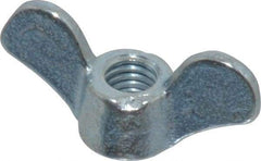 Value Collection - 5/16-18 UNC, Zinc Plated, Steel Standard Wing Nut - Grade 1015-1025, 1.44" Wing Span, 0.69" Wing Span, 1/2" Base Diam - Exact Industrial Supply