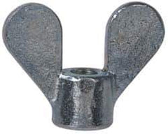 Value Collection - 3/8-16 UNC, Uncoated, Steel Standard Wing Nut - Grade 1015-1025, 1.88" Wing Span, 1-3/8" Wing Span, 11/16" Base Diam - Exact Industrial Supply