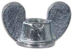 Value Collection - 3/8-16 UNC, Zinc Plated, Steel Standard Wing Nut - Grade 1015-1025, 1-5/8" Wing Span, 1" Wing Span, 7/8" Base Diam - Exact Industrial Supply