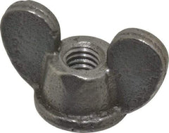 Value Collection - 3/8-16 UNC, Uncoated, Steel Standard Wing Nut - Grade 1015-1025, 1-5/8" Wing Span, 1" Wing Span, 7/8" Base Diam - Exact Industrial Supply