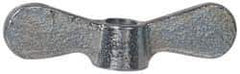 Value Collection - 3/8-16 UNC, Zinc Plated, Steel Standard Wing Nut - Grade 1015-1025, 2-1/2" Wing Span, 0.69" Wing Span, 9/16" Base Diam - Exact Industrial Supply