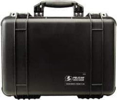 Pelican Products, Inc. - 14-1/16" Wide x 6-15/16" High, Clamshell Hard Case - Black, Polypropylene - Exact Industrial Supply