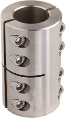 Climax Metal Products - 7/8" Inside x 1-5/8" Outside Diam, Two Piece Rigid Coupling without Keyway - 2-1/2" Long - Exact Industrial Supply