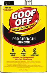 Goof Off - 1 Gal Can Adhesive Remover - Removes Caulk Residue, Chewing Gum, Crayon, Glue, Marker, Paint, Pen, Scuff Marks, Tar, Stickers & Tree Sap - Exact Industrial Supply