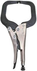 Proto - 11" OAL C-Clamp Locking Pliers - 15/32" Jaw Width, 3-45/64" Jaw Depth, Steel Handle - Exact Industrial Supply