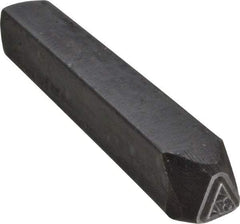 Made in USA - 3/16 Inch Character Size, 37 within a Triangle, Code Stamp - Steel - Exact Industrial Supply