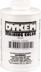 Dykem - 8 Ounce Red Staining Color - Brush in Cap Container - Exact Industrial Supply