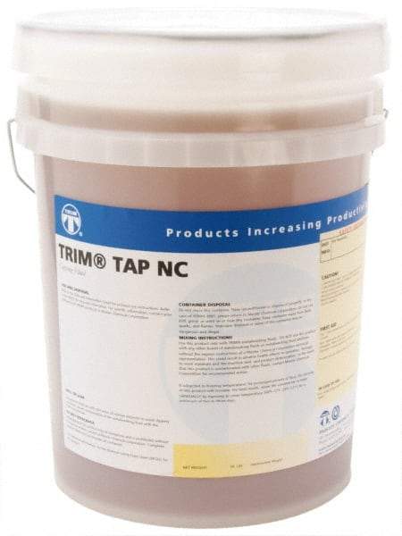 Master Fluid Solutions - Trim Tap NC, 5 Gal Pail Tapping Fluid - Straight Oil, For Broaching, Gear Cutting, Gundrilling, Milling, Reaming, Sawing, Shaving, Threading - Exact Industrial Supply
