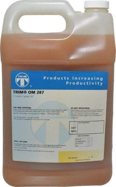 Master Fluid Solutions - Trim OM 287, 1 Gal Bottle Cutting Fluid - Straight Oil, For Machining - Exact Industrial Supply