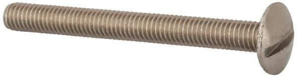 Value Collection - M6x1.00 Metric Coarse, 60mm Length Under Head Slotted Drive Machine Screw - Truss Head, Grade 18-8 & A2 Stainless Steel, Uncoated, Without Washer - Exact Industrial Supply